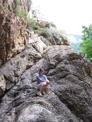 Erynn on Rock Overlooking Falls